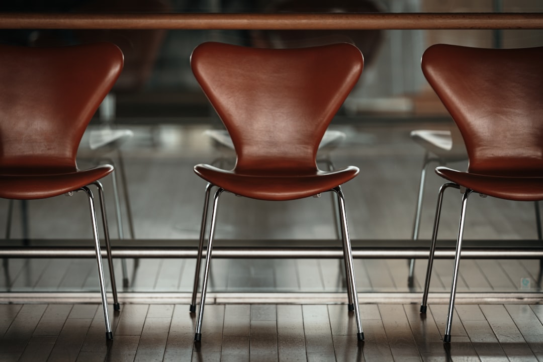 red and stainless steel chair